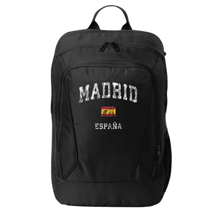 Madrid Spain Espana Vintage Athletic Sports City Backpack