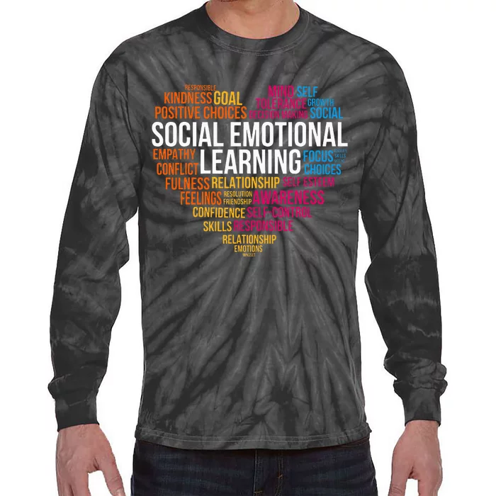 Matching Social Emotional Learning Team Counselor Sel Day Tie-Dye Long Sleeve Shirt