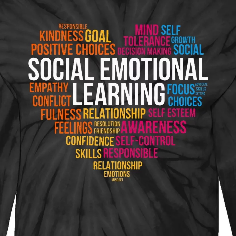 Matching Social Emotional Learning Team Counselor Sel Day Tie-Dye Long Sleeve Shirt