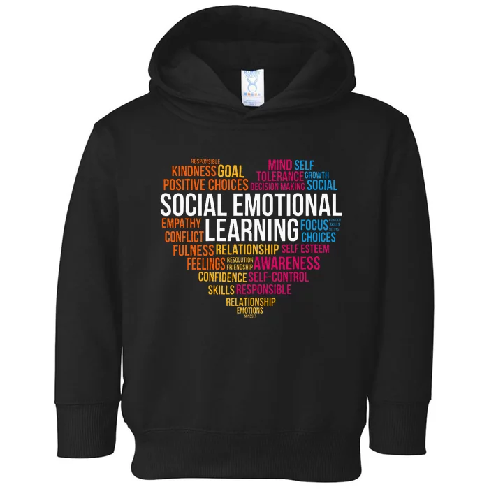 Matching Social Emotional Learning Team Counselor Sel Day Toddler Hoodie