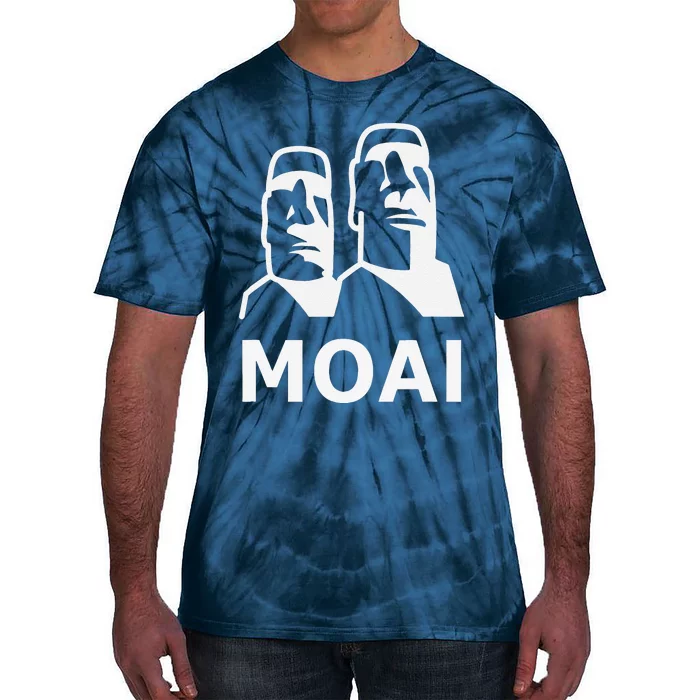 Moai Statues Easter Island Heads Polynesia Tie-Dye T-Shirt