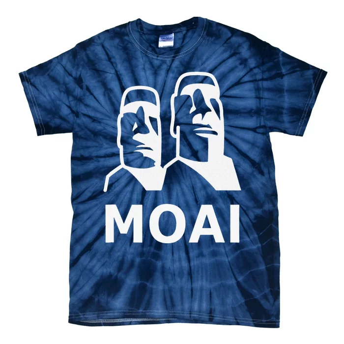 Moai Statues Easter Island Heads Polynesia Tie-Dye T-Shirt