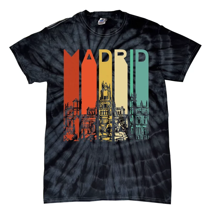 Madrid Spain Espana Barcelona Catalonia Spanish Retro Basque Tie-Dye T-Shirt