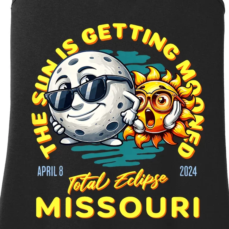 Missouri Solar Eclipse Apr 8 2024 Sun Is Getting Mooned Ladies Essential Tank