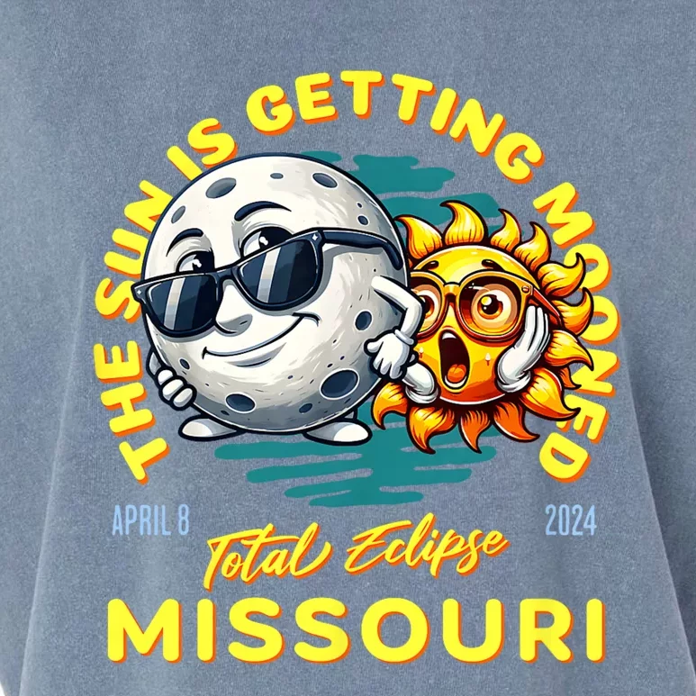 Missouri Solar Eclipse Apr 8 2024 Sun Is Getting Mooned Garment-Dyed Women's Muscle Tee