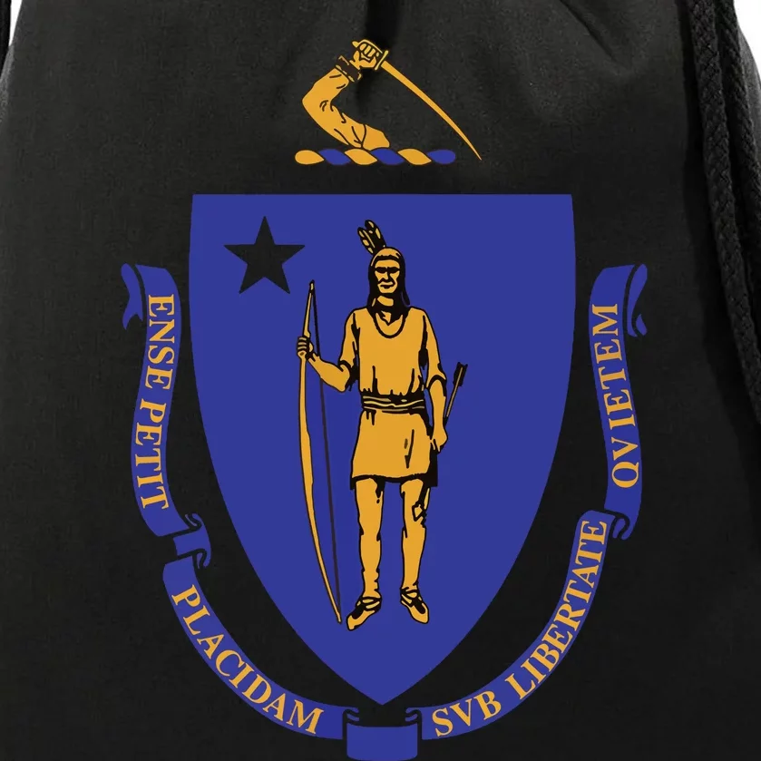 Massachusetts State Flag Us State Flag Drawstring Bag