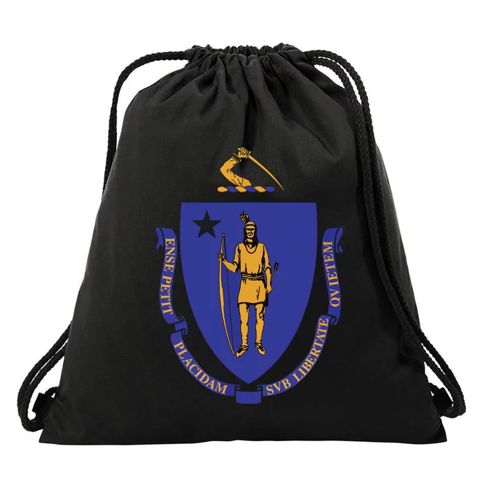 Massachusetts State Flag Us State Flag Drawstring Bag