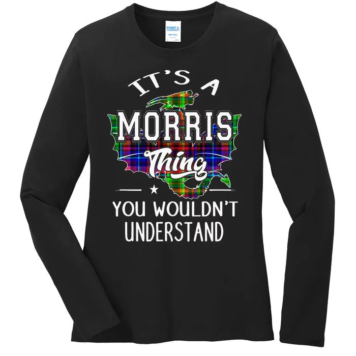 Morris Surname Family Member Birthday Gift Ladies Long Sleeve Shirt