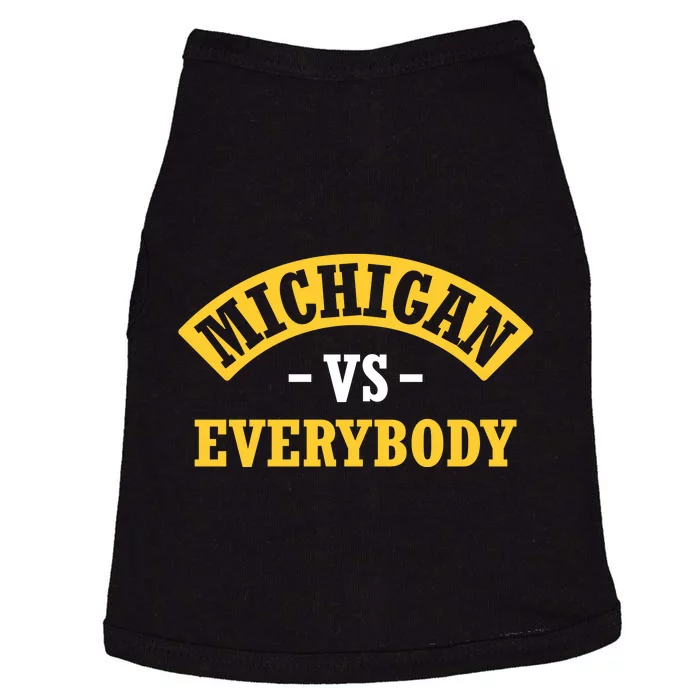 Michigan Sports Fan Pride Bold Statement Apparel Design Doggie Tank