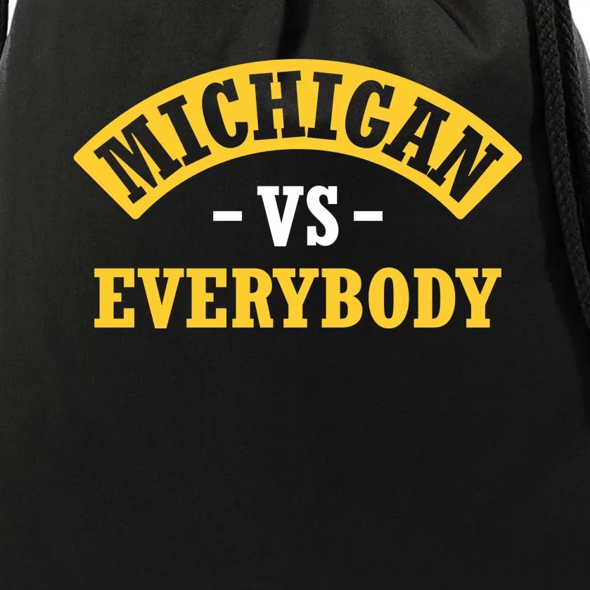 Michigan Sports Fan Pride Bold Statement Apparel Design Drawstring Bag