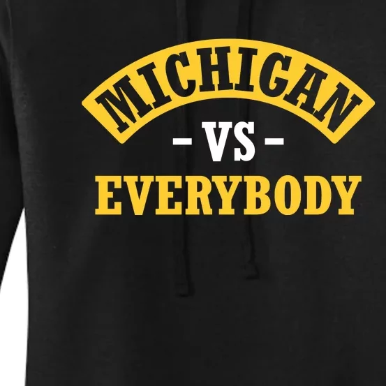 Michigan Sports Fan Pride Bold Statement Apparel Design Women's Pullover Hoodie