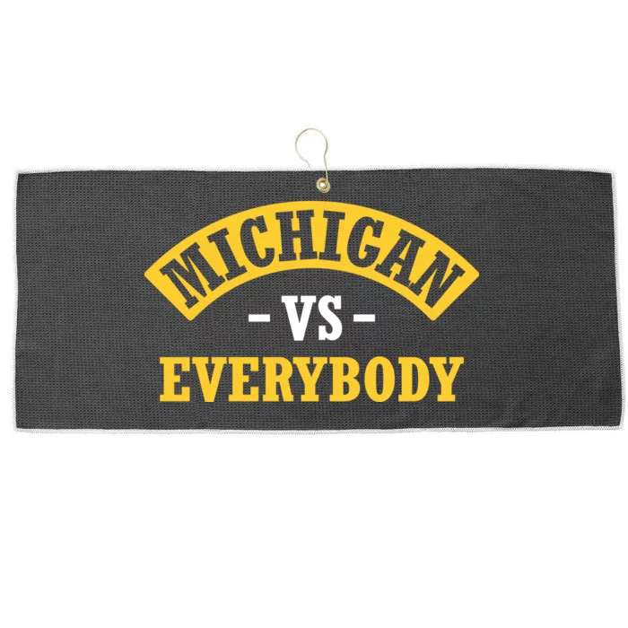 Michigan Sports Fan Pride Bold Statement Apparel Design Large Microfiber Waffle Golf Towel