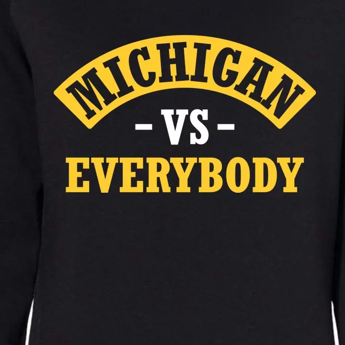 Michigan Sports Fan Pride Bold Statement Apparel Design Womens California Wash Sweatshirt