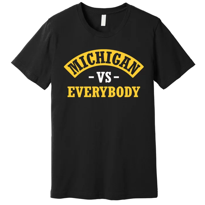 Michigan Sports Fan Pride Bold Statement Apparel Design Premium T-Shirt