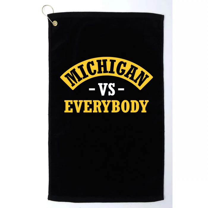 Michigan Sports Fan Pride Bold Statement Apparel Design Platinum Collection Golf Towel