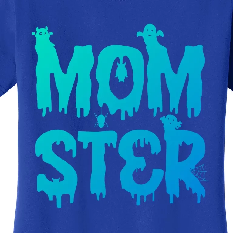 Mom Ster Funny Halloween Mom Spooky Mama Momster Gift Women's T-Shirt