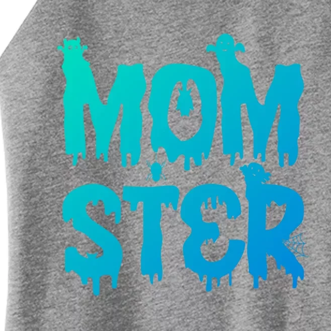 Mom Ster Funny Halloween Mom Spooky Mama Momster Gift Women’s Perfect Tri Rocker Tank