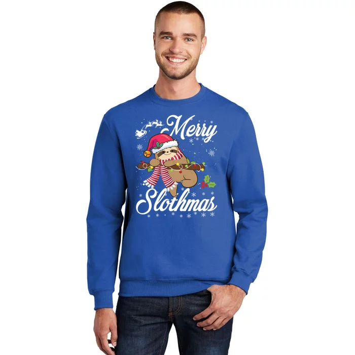 Merry Slothmas Funny Christmas Sloth Pajama Fun Xmas Gift Sweatshirt