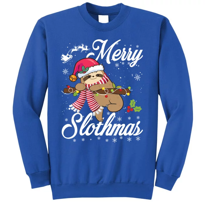 Merry Slothmas Funny Christmas Sloth Pajama Fun Xmas Gift Sweatshirt