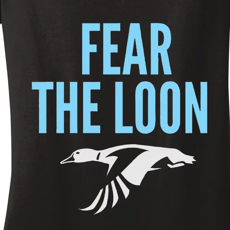 Minnesota Soccer Fear The Loon Fc  United Women's V-Neck T-Shirt