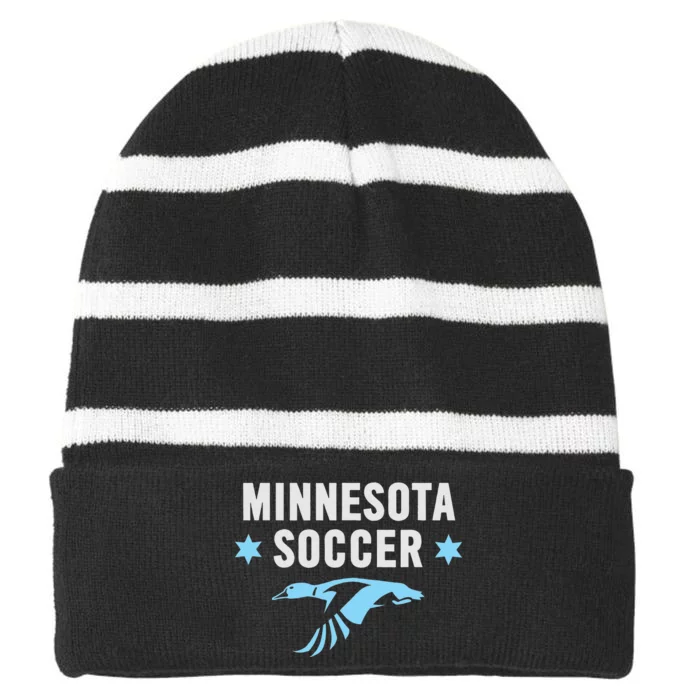 Minnesota Soccer Fan Gear FC United Striped Beanie with Solid Band