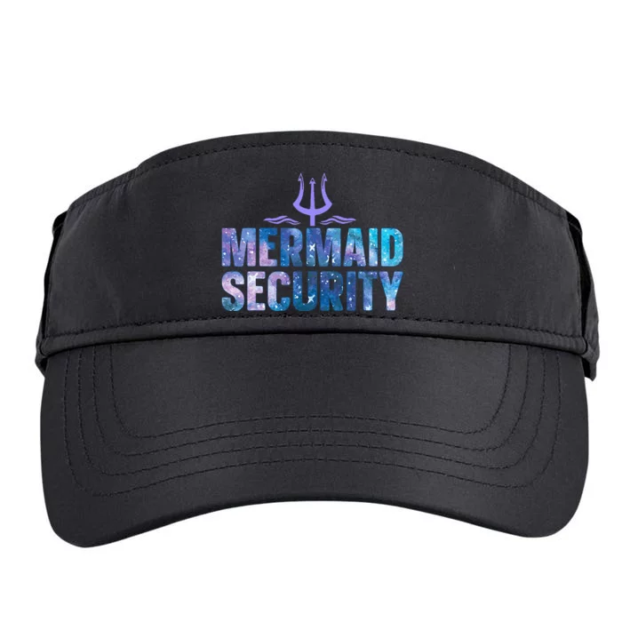 Mermaid Security Funny Dad Mermaid Family Mermaid Squad Adult Drive Performance Visor