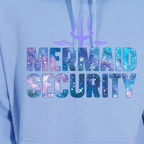 Mermaid Security Funny Dad Mermaid Family Mermaid Squad Unisex Surf Hoodie