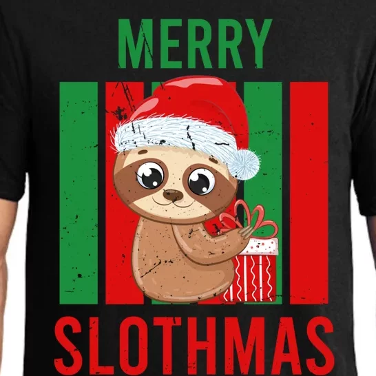 Merry Slothmas Funny Christmas Sloth Pajama Fun Xmas Funny Gift Pajama Set