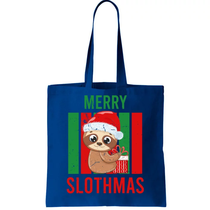 Merry Slothmas Funny Christmas Sloth Pajama Fun Xmas Funny Gift Tote Bag