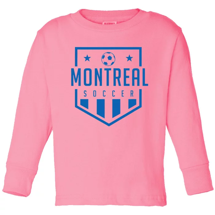 Montreal Soccer Futbol Jersey Kit Badge Match Day Toddler Long Sleeve Shirt