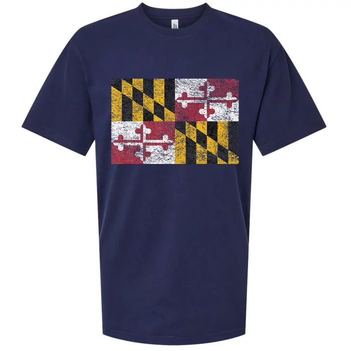 MARYLAND STATE FLAG ANNAPOLIS BALTIMORE CHESAPEAKE BAY Sueded Cloud Jersey T-Shirt