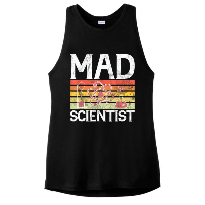 Mad Scientist Funny Science Teacher Ladies Tri-Blend Wicking Tank