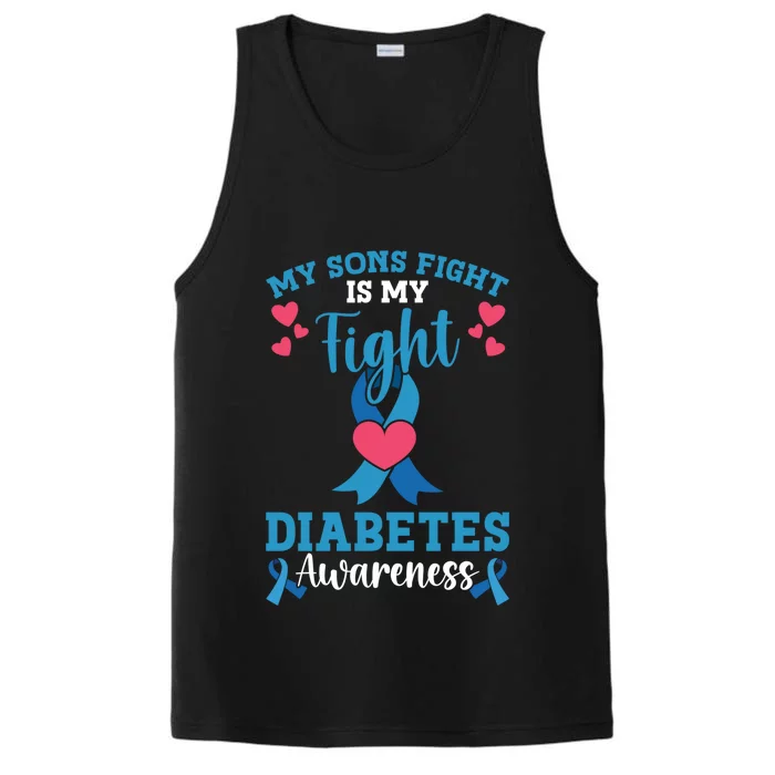 My Sons Fight Is My Fight T1 Diabetes Awareness Gift Performance Tank