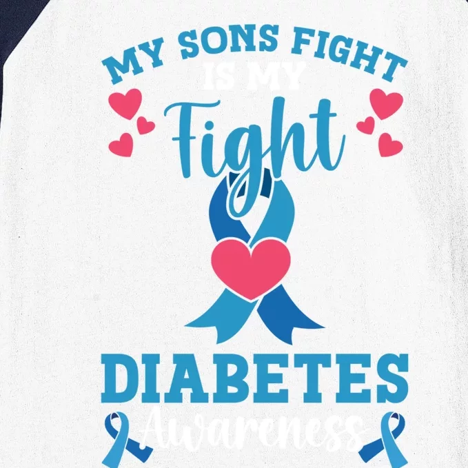 My Sons Fight Is My Fight T1 Diabetes Awareness Gift Baseball Sleeve Shirt