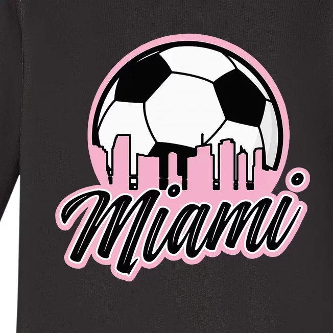 Miami Soccer Fansrelated Products Baby Long Sleeve Bodysuit