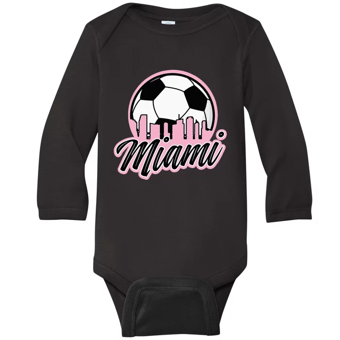 Miami Soccer Fansrelated Products Baby Long Sleeve Bodysuit