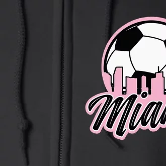 Miami Soccer Fansrelated Products Full Zip Hoodie