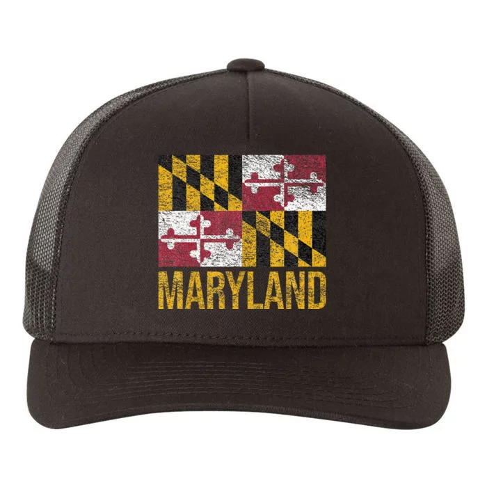 MARYLAND STATE FLAG ANNAPOLIS BALTIMORE CHESAPEAKE BAY Yupoong Adult 5-Panel Trucker Hat