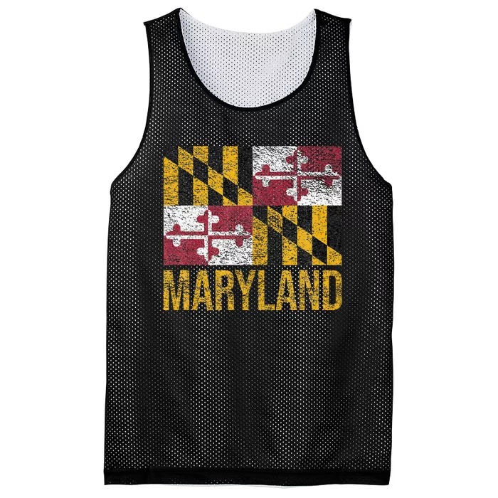 MARYLAND STATE FLAG ANNAPOLIS BALTIMORE CHESAPEAKE BAY Mesh Reversible Basketball Jersey Tank