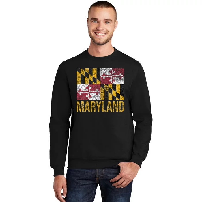 MARYLAND STATE FLAG ANNAPOLIS BALTIMORE CHESAPEAKE BAY Tall Sweatshirt