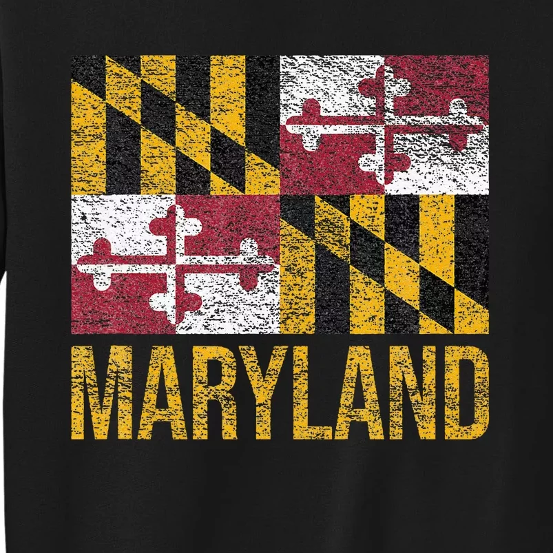 MARYLAND STATE FLAG ANNAPOLIS BALTIMORE CHESAPEAKE BAY Tall Sweatshirt