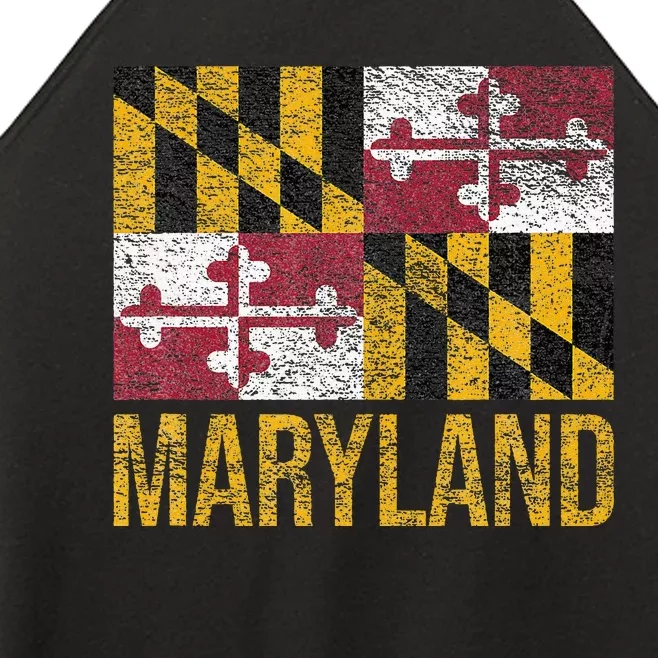 MARYLAND STATE FLAG ANNAPOLIS BALTIMORE CHESAPEAKE BAY Women’s Perfect Tri Rocker Tank