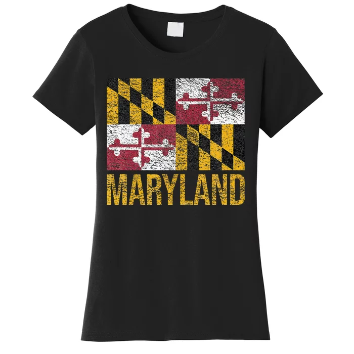 MARYLAND STATE FLAG ANNAPOLIS BALTIMORE CHESAPEAKE BAY Women's T-Shirt