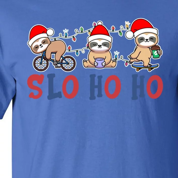 Merry Slothmas Funny Sloth Christmas Cute Animal Kingdom Gift Tall T-Shirt