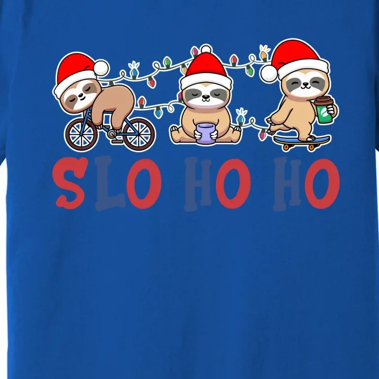 Merry Slothmas Funny Sloth Christmas Cute Animal Kingdom Gift Premium T-Shirt