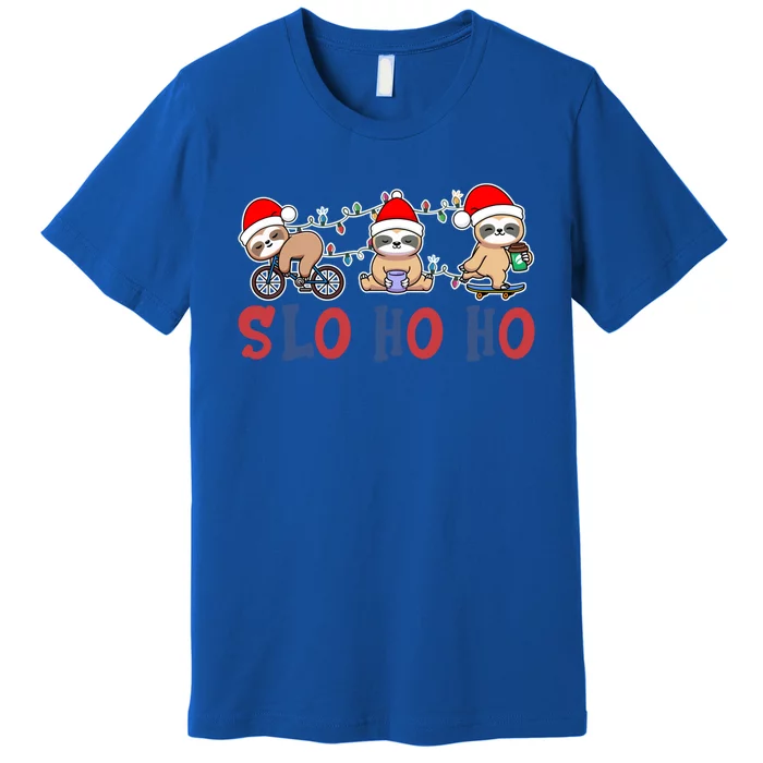 Merry Slothmas Funny Sloth Christmas Cute Animal Kingdom Gift Premium T-Shirt