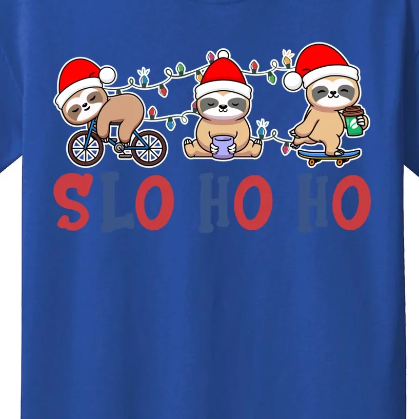 Merry Slothmas Funny Sloth Christmas Cute Animal Kingdom Gift Kids T-Shirt