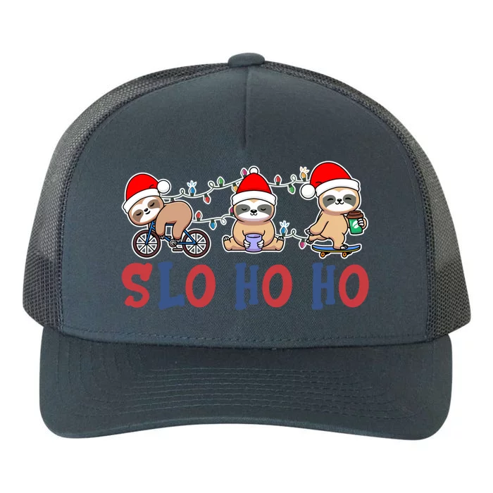 Merry Slothmas Funny Sloth Christmas Cute Animal Kingdom Gift Yupoong Adult 5-Panel Trucker Hat