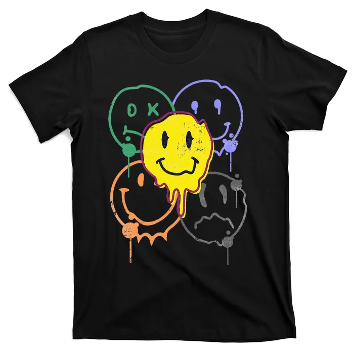 Melting Smile Face Smiling Melted Dripping Cute Happy T-Shirt