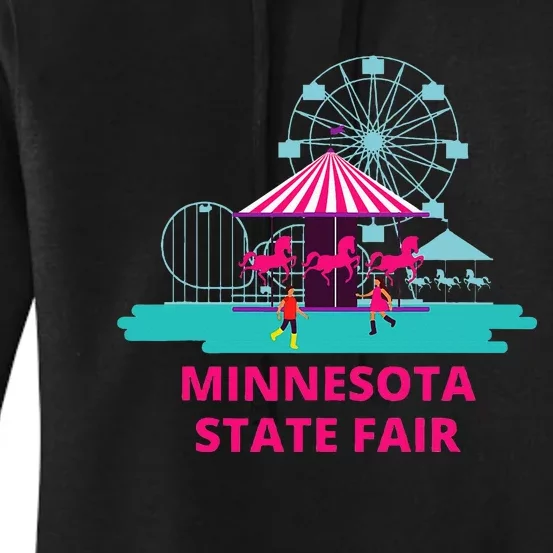 Minnesota State Fair Rollercoaster Ferris Wheel Amusement Women's Pullover Hoodie